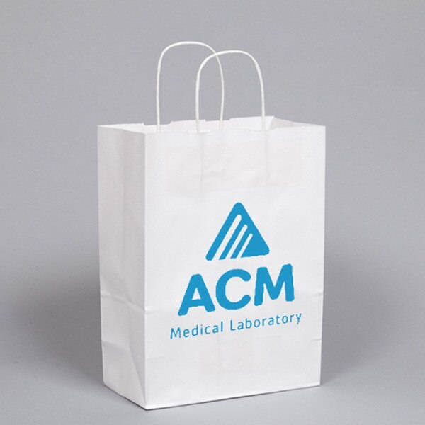 White Kraft Paper Custom PRINTED Sh